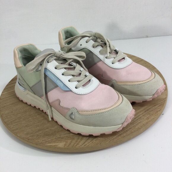 Michael Kors Womens Monroe Trainer Bae Canvas Suede Sneaker Shoes Multi Size 6.5 - Picture 2 of 15